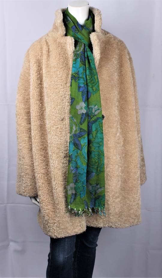 ALICE & LILY SUPERIOR PURE WOOL super soft winter knit scarf green STYLE: SC/ROSE